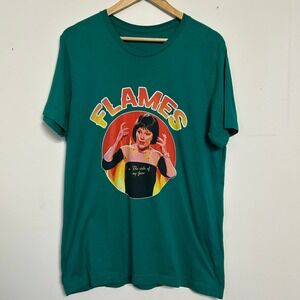 Flames On The Side Of My Face Clue Movie Tee Mens L‎ Green Madeline Kahn